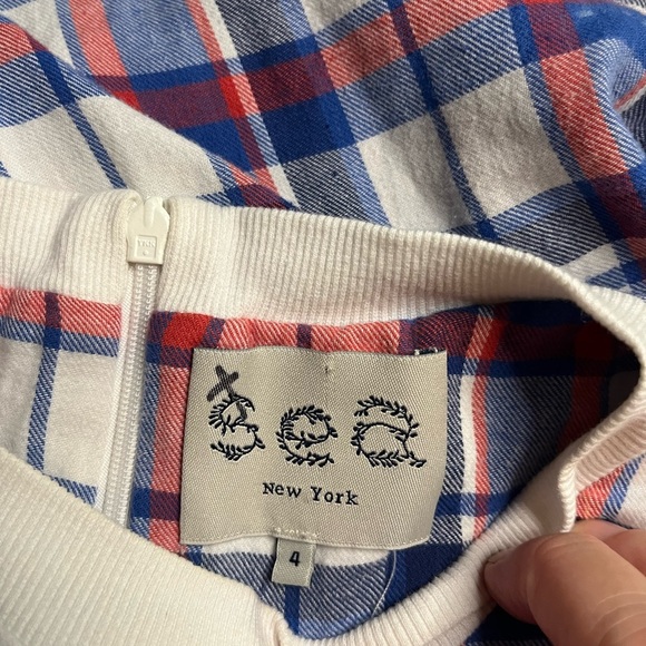 GUC Sea New York- Plaid Flannel Bleached High- Low Dress. Size 4 - Picture 5 of 12